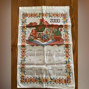 Year 2000 calendar tea towel